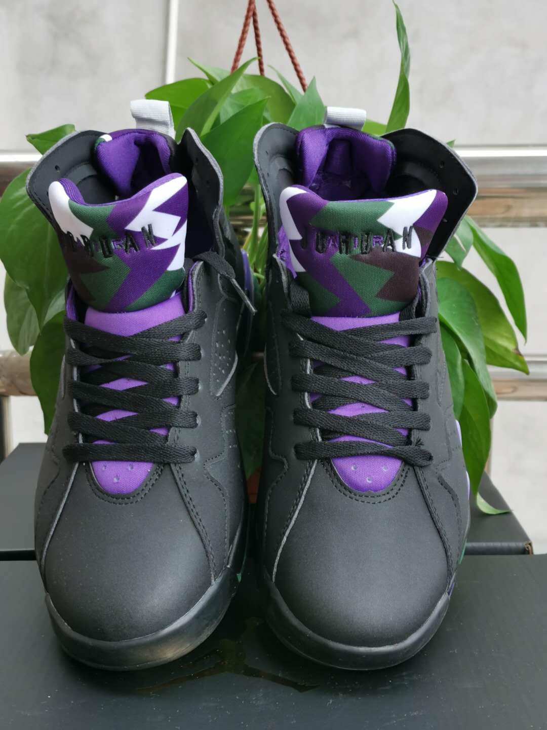 2020 Air Jordan 7 Retro Black Purple Shoes For Women